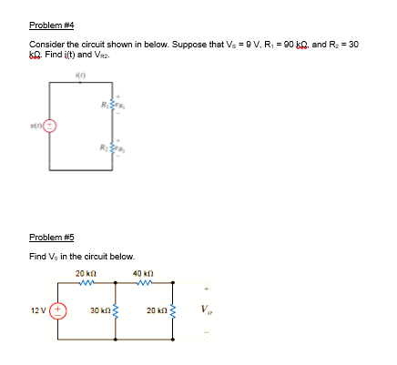 Solved Problem #4 Consider The Circuit Shown In Below. | Chegg.com