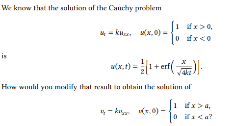 We know that the solution of the Cauchy problem | Chegg.com