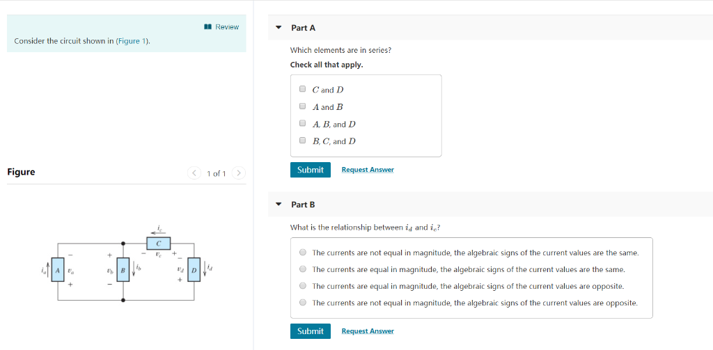 Solved Review Part A Consider the circuit shown in (Figure | Chegg.com