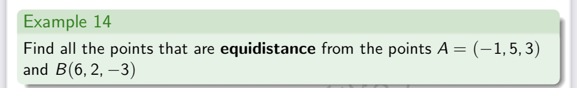 Solved Find all the points that are equidistance from the
