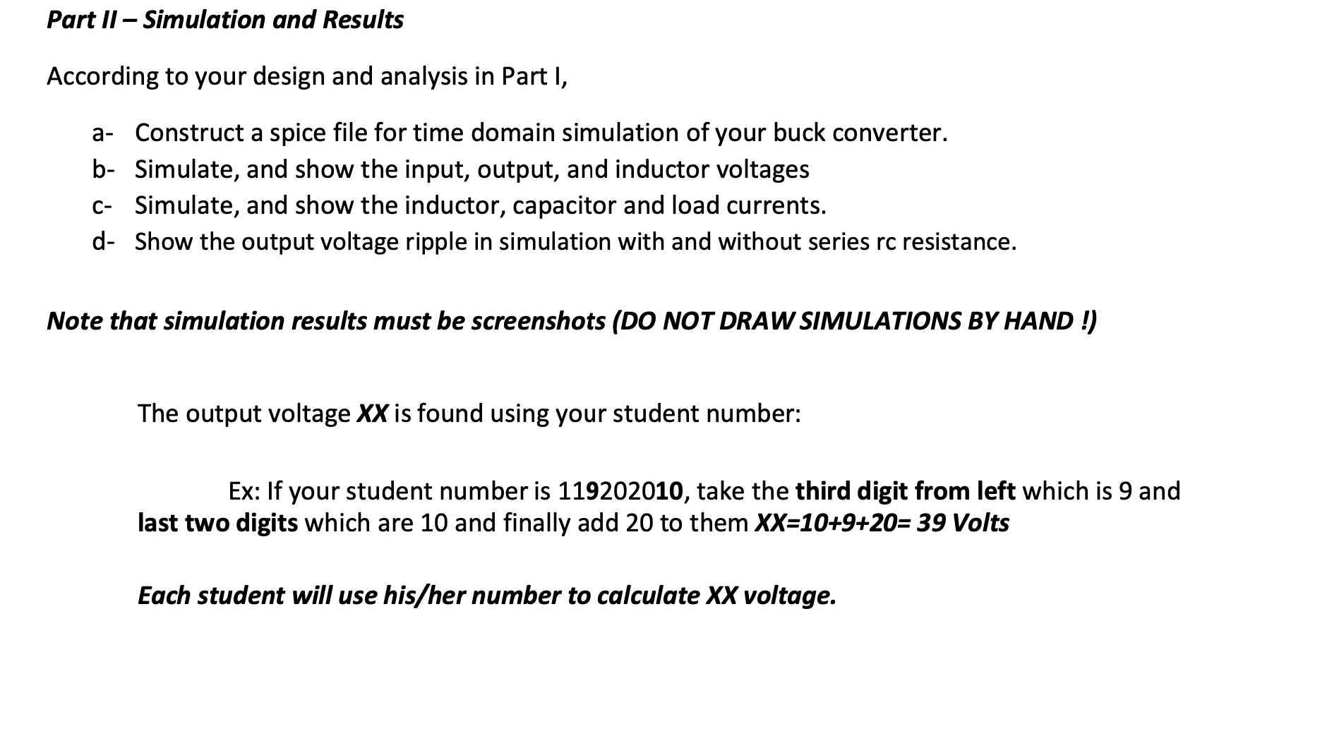 Solved Part II - Simulation and Results According to your | Chegg.com