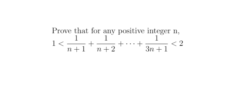 Solved Prove that for any positive integer n, 1 1 1 1