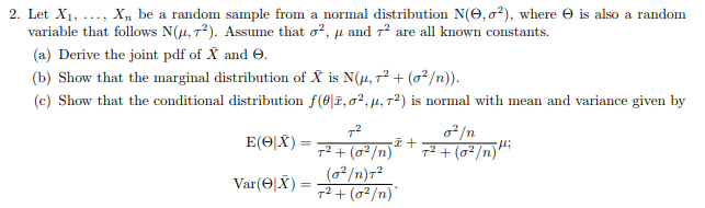 Let X1 Be A Random Sample From A Norma Chegg Com