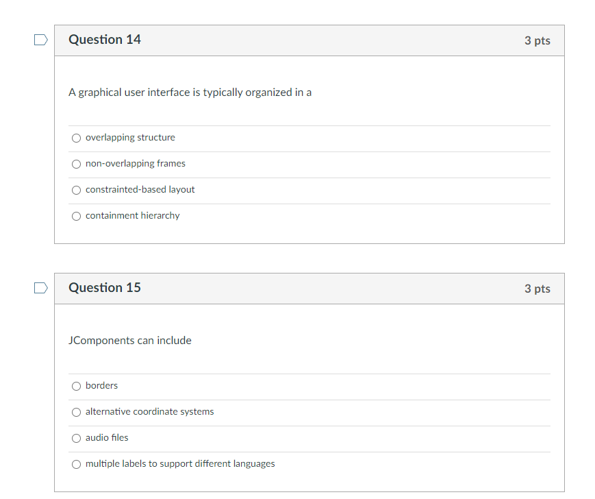 Solved Question 14 3 pts A graphical user interface is | Chegg.com