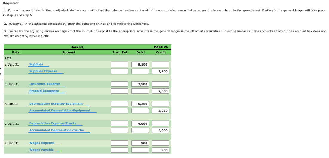 Solved Ledger Accounts, Adjusting Entries, Financial