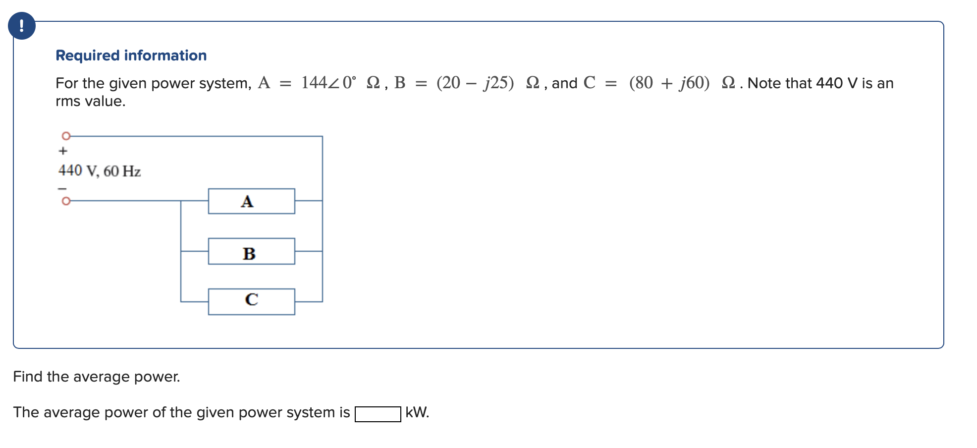 Solved Required information For the given power system, | Chegg.com