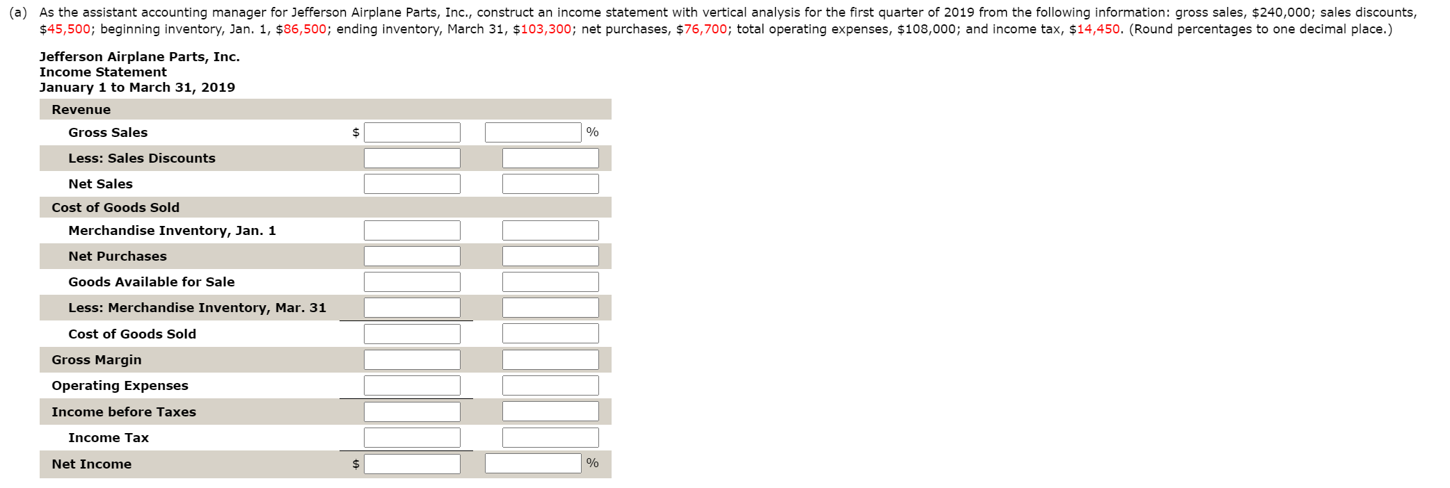 Solved (a) As the assistant accounting manager for Jefferson