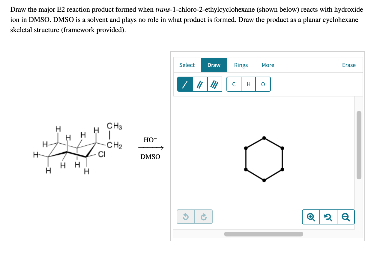 Solved Draw the major E2 reaction product formed when