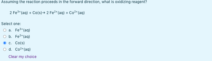 Solved Which one of the following metals would be most | Chegg.com