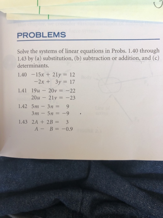 Solved PROBLEMS Solve the systems of linear equations in | Chegg.com