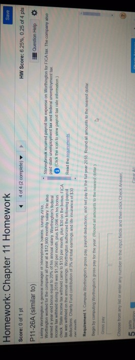 Solved Homework: Chapter 11 Homework Save Score: 0 of 1 pt 1 | Chegg.com