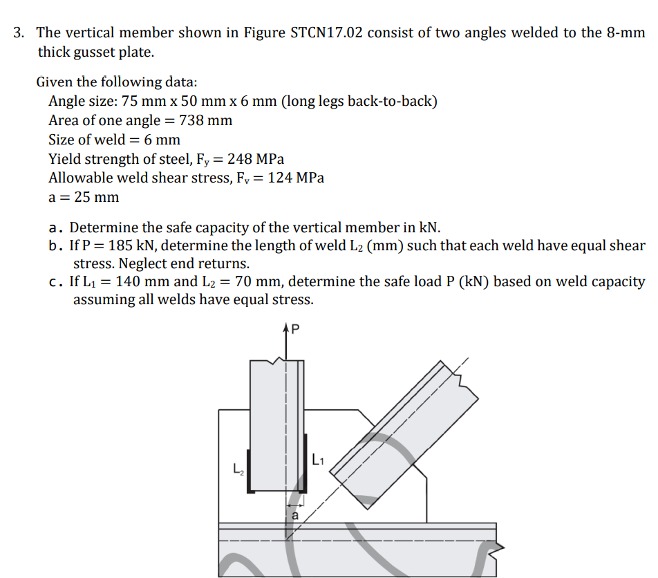 Solved 3. The vertical member shown in Figure STCN17.02