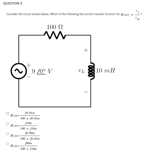 Solved Consider the circuit shown below. Which of the | Chegg.com