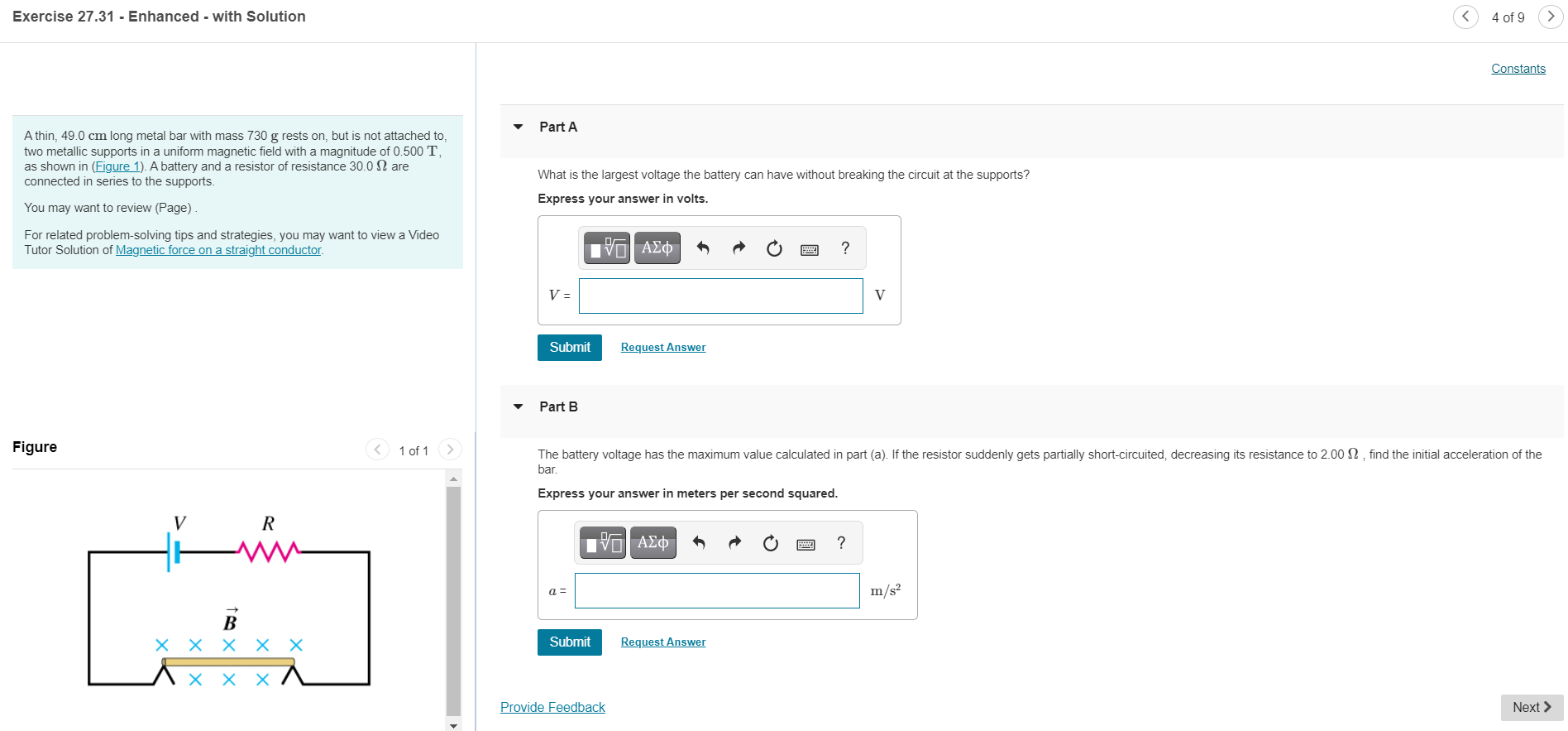 Solved Exercise 27.31 - Enhanced - with Solution 4 of 9 | Chegg.com