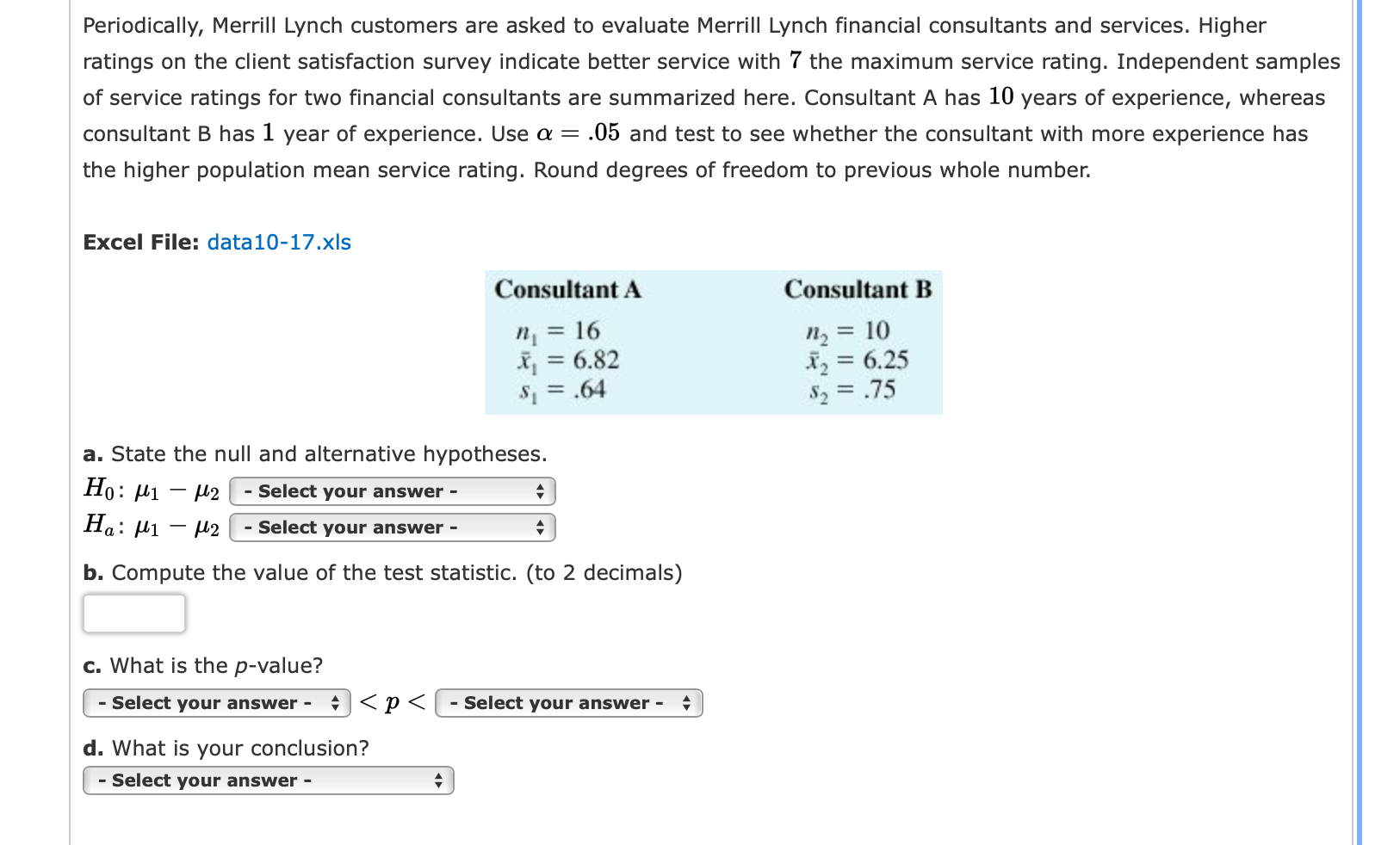 Merrill Lynch Financial Information Aptitude Test