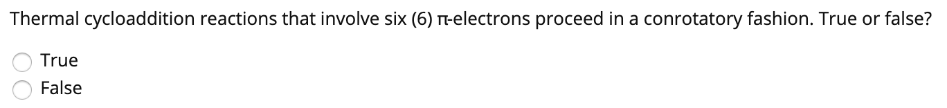 Solved Thermal cycloaddition reactions that involve six (6) | Chegg.com