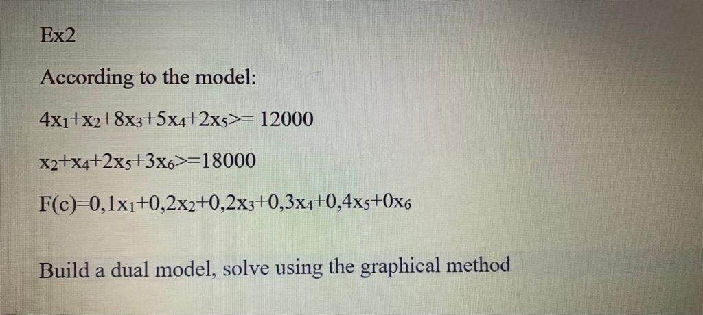 Solved Ex2 According to the model: 4x1+x2+8x3+5x4+2x5>= | Chegg.com