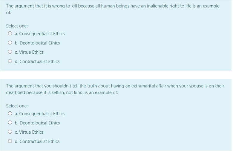 Solved The argument that it is wrong to kill because all | Chegg.com