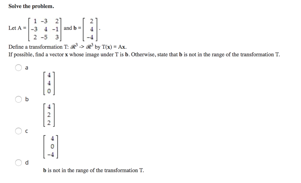 Solved Solve The Problem 1 3 2 2 5 3 Let A 3 4 1and B4 4