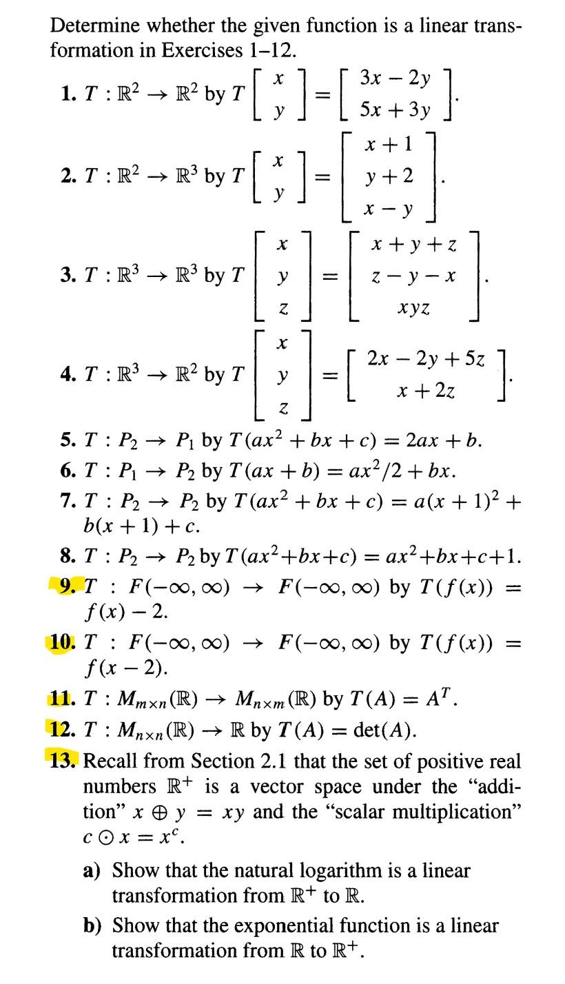 Solved Determine Whether The Given Function Is A Linear | Chegg.com