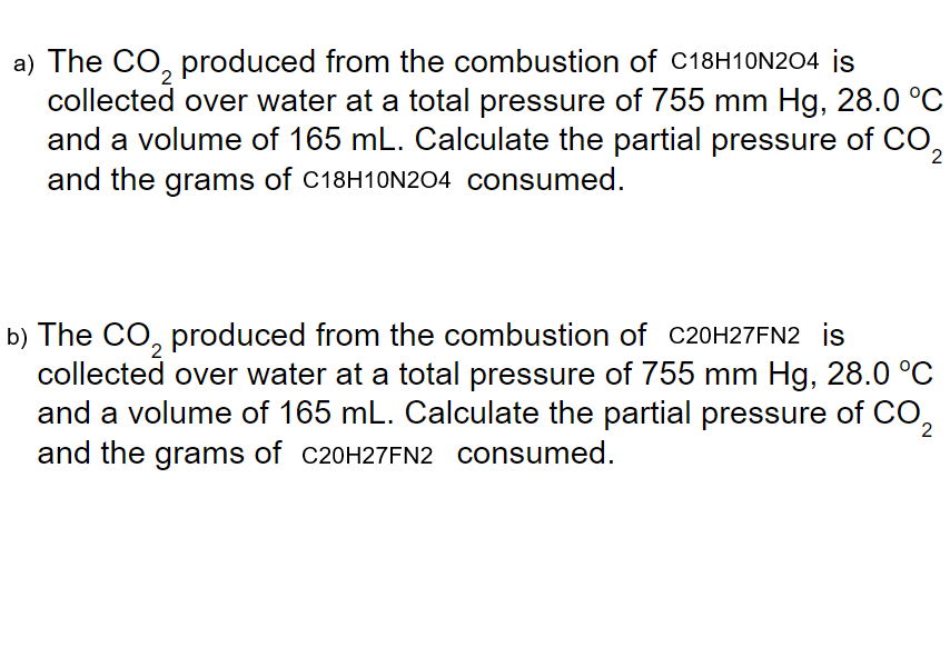 Solved Part A) The CO2 Produced From The Combustion | Chegg.com