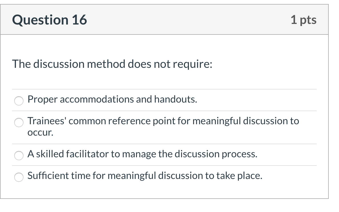 Solved Question 9 1 pts One of the following is not a | Chegg.com