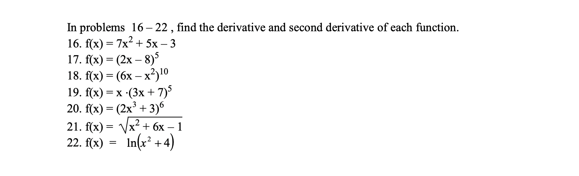 derivative of x 16 x 2 1 2