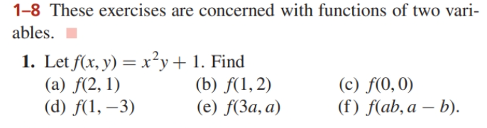 Solved 1-8 These Exercises Are Concerned With Functions Of | Chegg.com