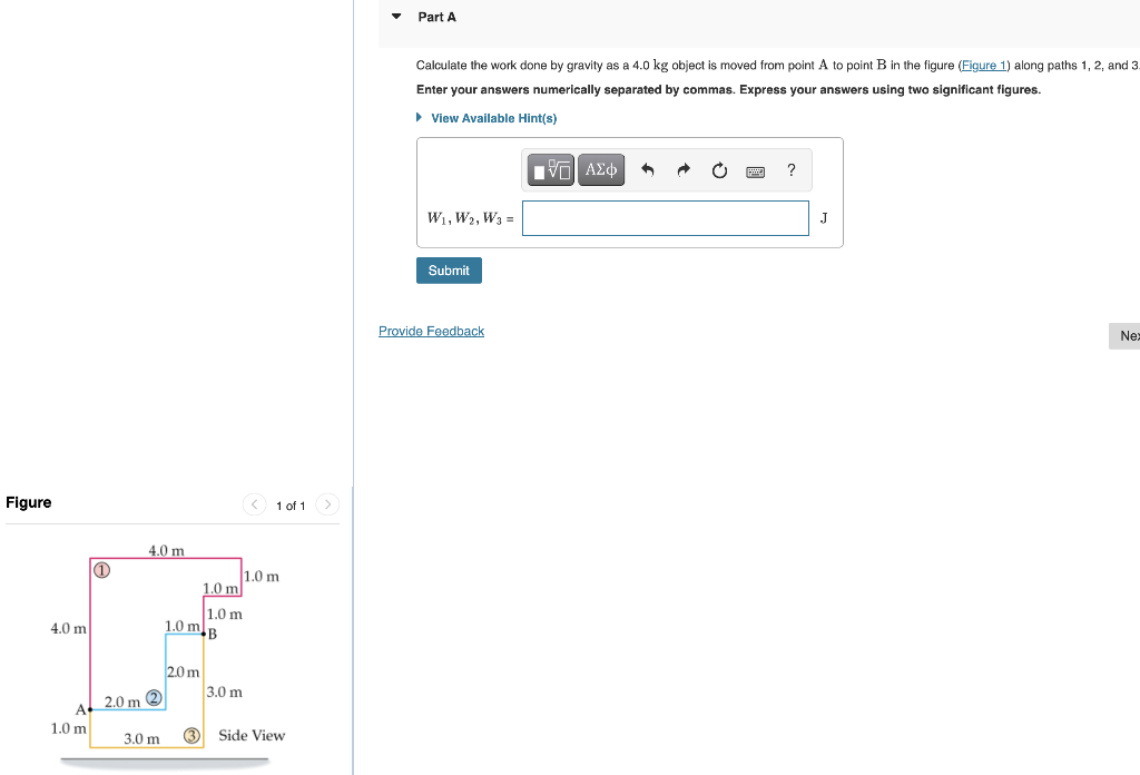 Solved Calculate the work done by gravity as a 4.0 kg object | Chegg.com
