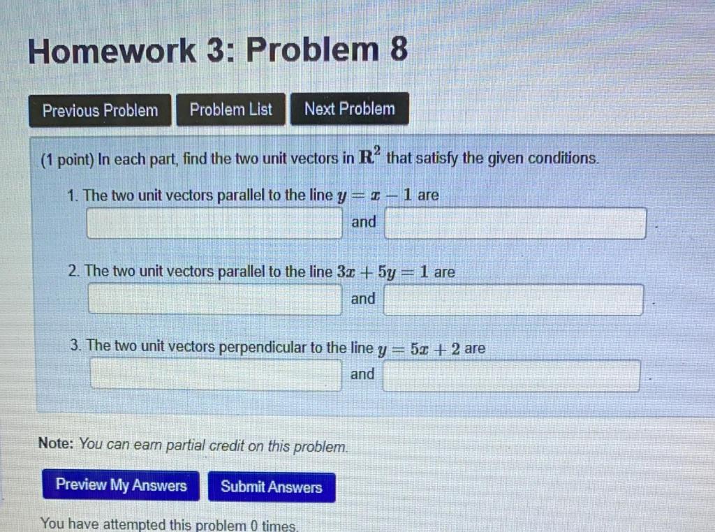 Solved Homework 3: Problem 8 Previous Problem Problem List | Chegg.com