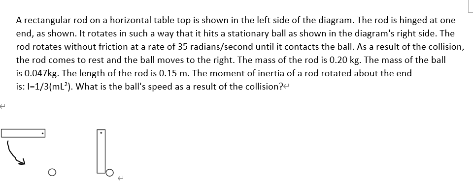 Solved A rectangular rod on a horizontal table top is shown | Chegg.com