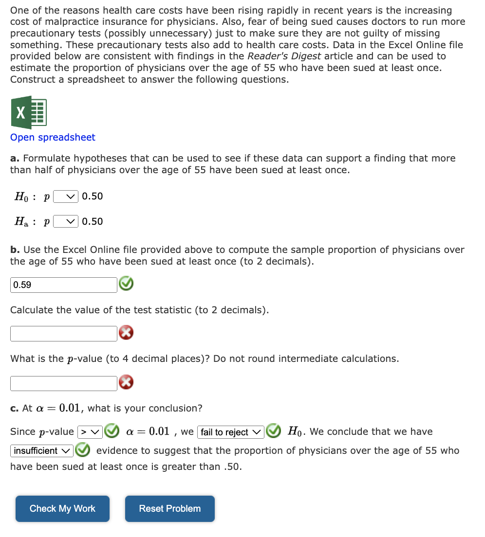Solved One of the reasons health care costs have been rising