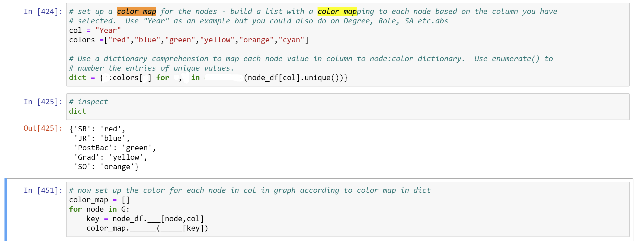 In Python, I need help with line 451, please let me | Chegg.com