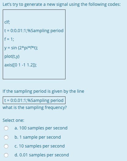 Solved Let's try to generate a new signal using the | Chegg.com