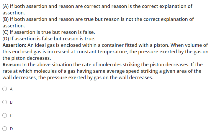 If assertion is true but reason is false.