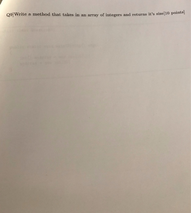 Solved In C, write a method that takes in an array of | Chegg.com