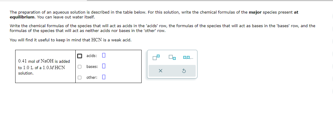 Solved The preparation of an aqueous solution is described | Chegg.com