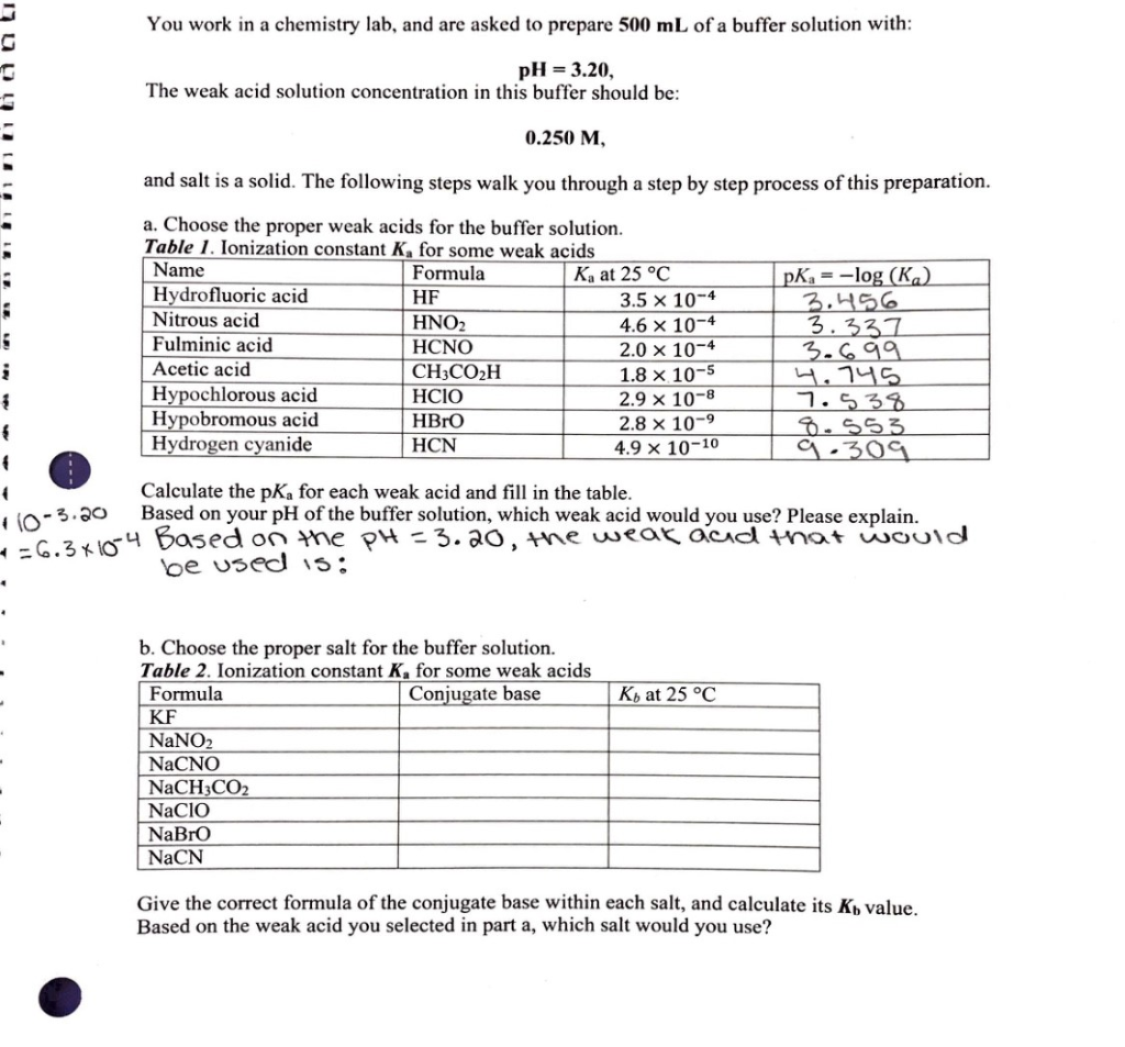 Solved You work in a chemistry lab, and are asked to prepare | Chegg.com