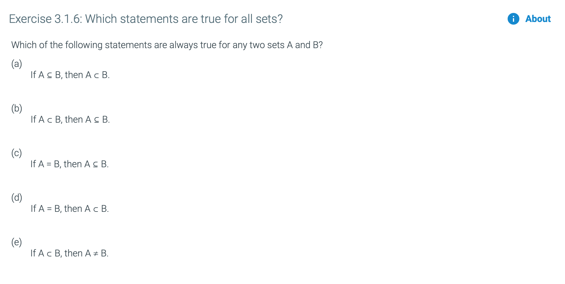 Solved Exercise 3.1.6: Which Statements Are True For All | Chegg.com