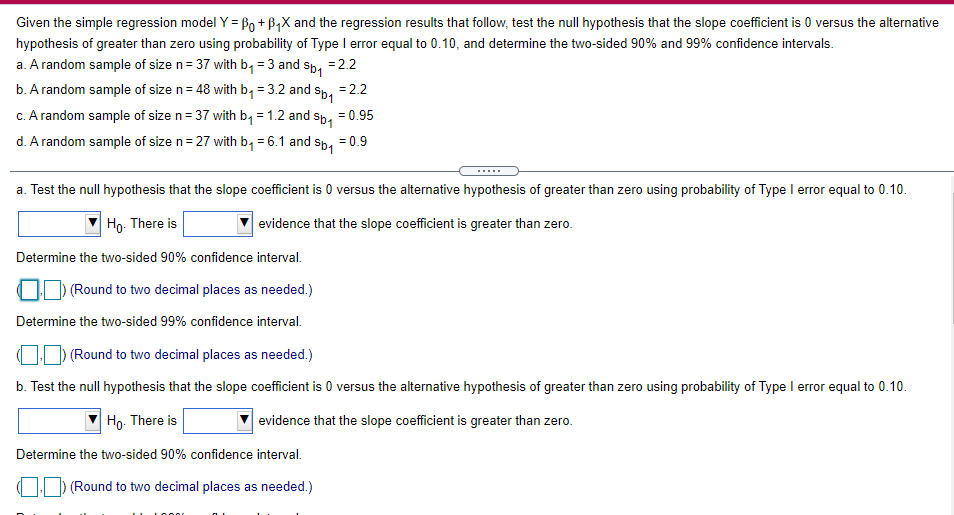 Solved Given the simple regression model Y = Bo+ByX and the | Chegg.com