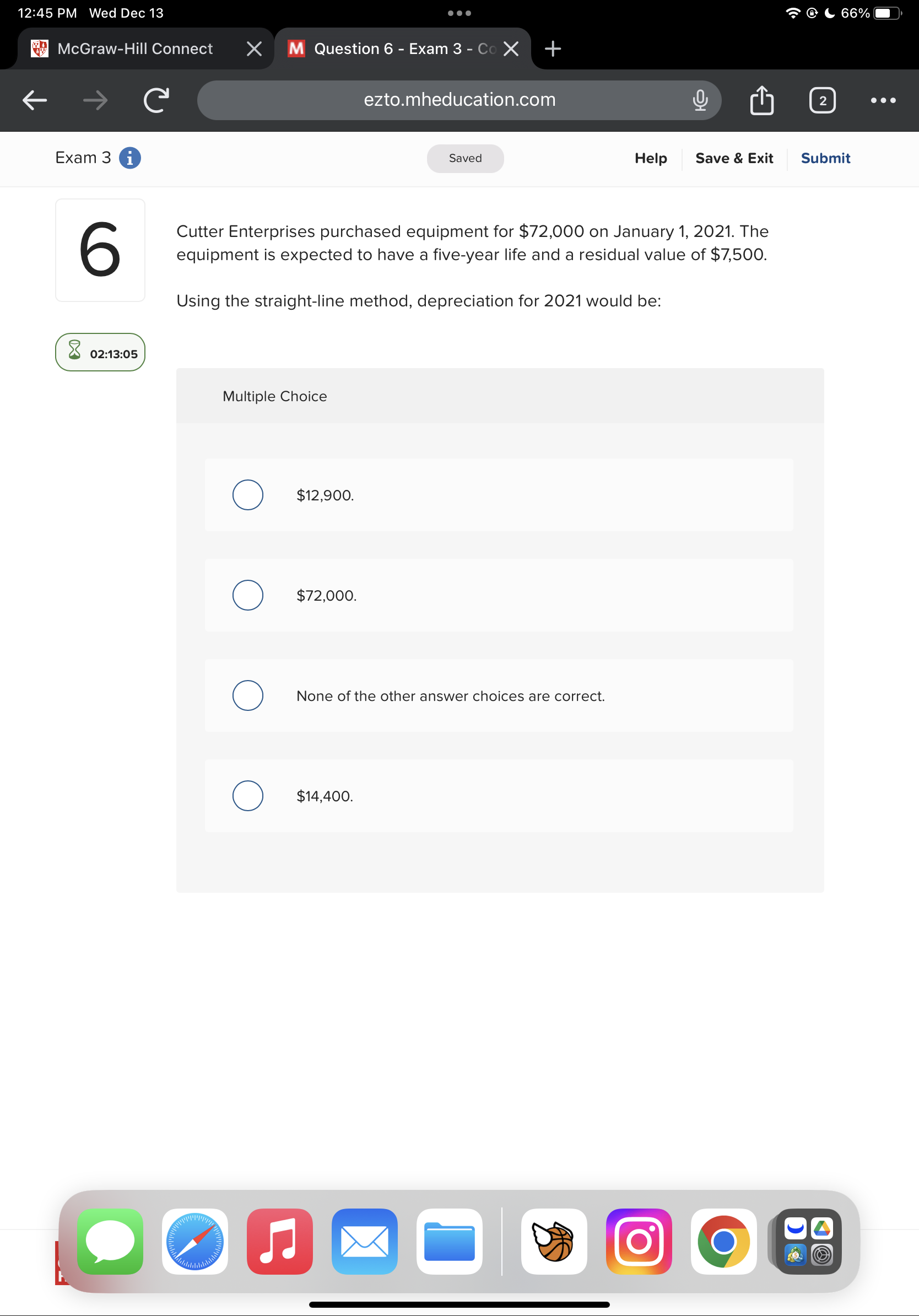 Solved Cutter Enterprises purchased equipment for 72,000 on