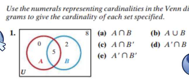 Solved Use the numerals representing cardinalities in the | Chegg.com