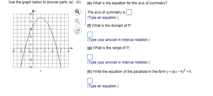Solved Use the graph below to answer parts (a) - (h). (e) | Chegg.com