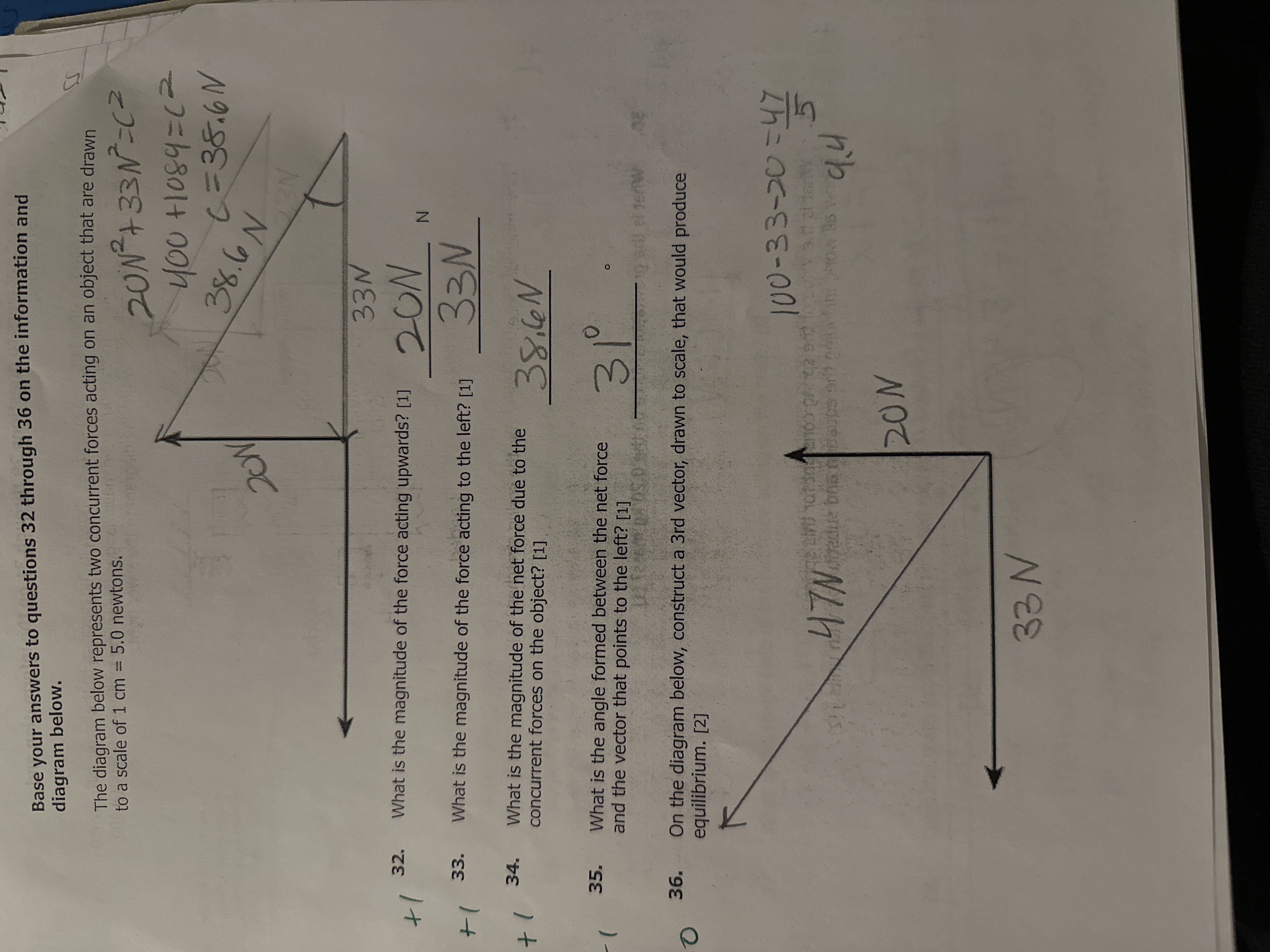 Solved Base your answers to questions 32 ﻿through 36 ﻿on the | Chegg.com