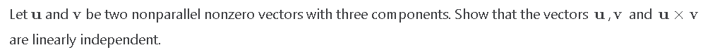 Solved Let u and v be two nonparallel nonzero vectors with | Chegg.com