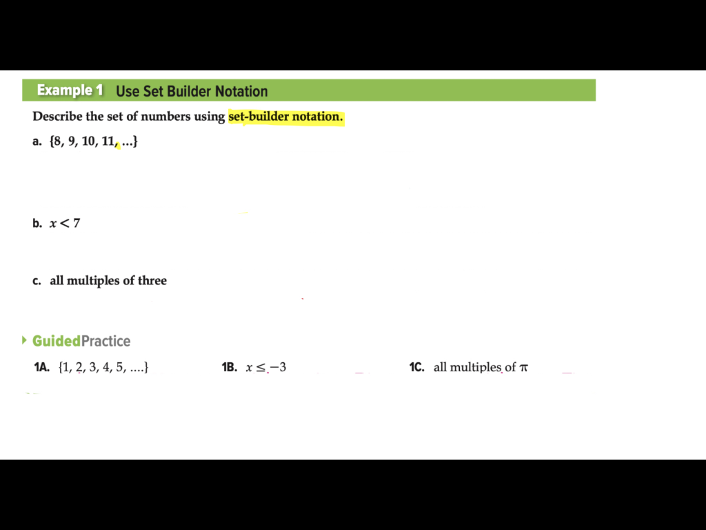 2 4 6 8 10 in set builder notation