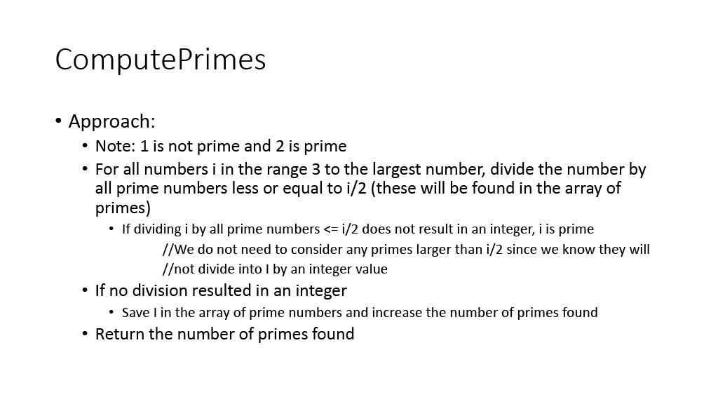 Lab: Prime Numbers (Dynamic Arrays) Question • Do | Chegg.com