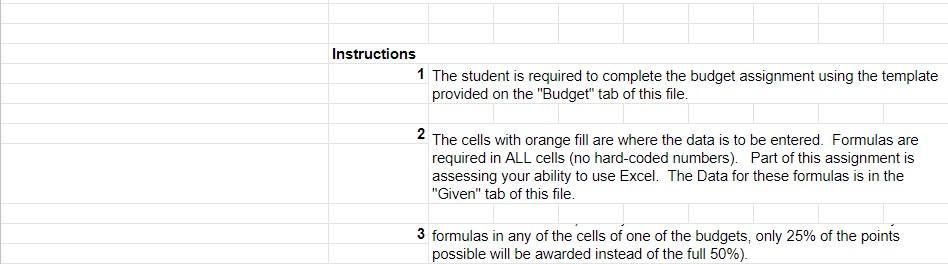 Instructions 1 The student is required to complete | Chegg.com