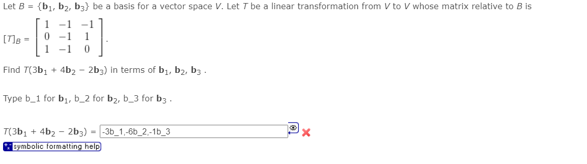 Solved Let B = {bų, B2, B3} Be A Basis For A Vector Space V. | Chegg.com