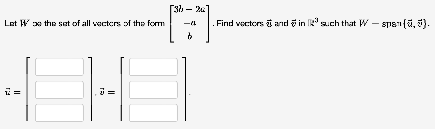 Solved Let W be the set of all vectors of the form | Chegg.com